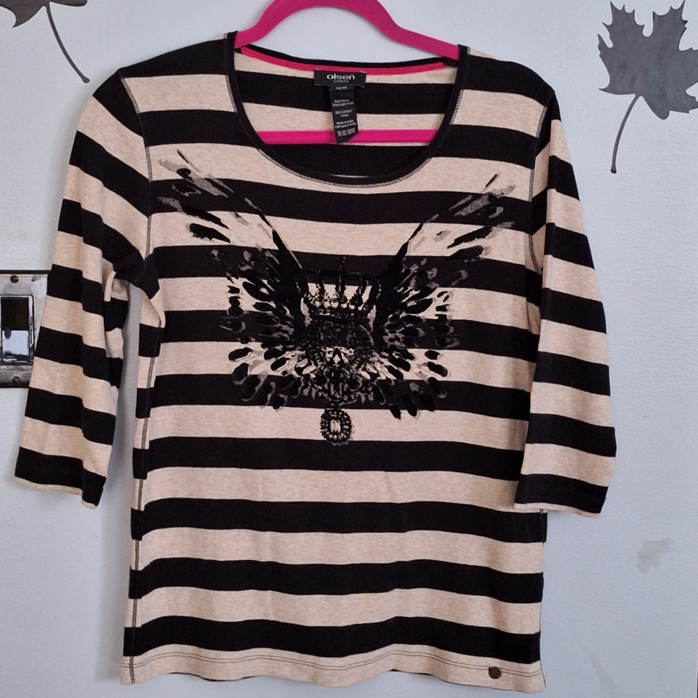74.Original Olsen Top 100% Cotton 3/4 Sleeve.